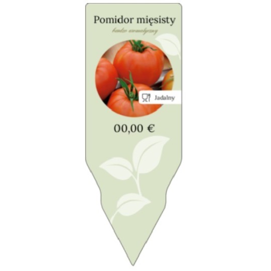 szablon pomidor przód - etykiet do oznaczania roślin 