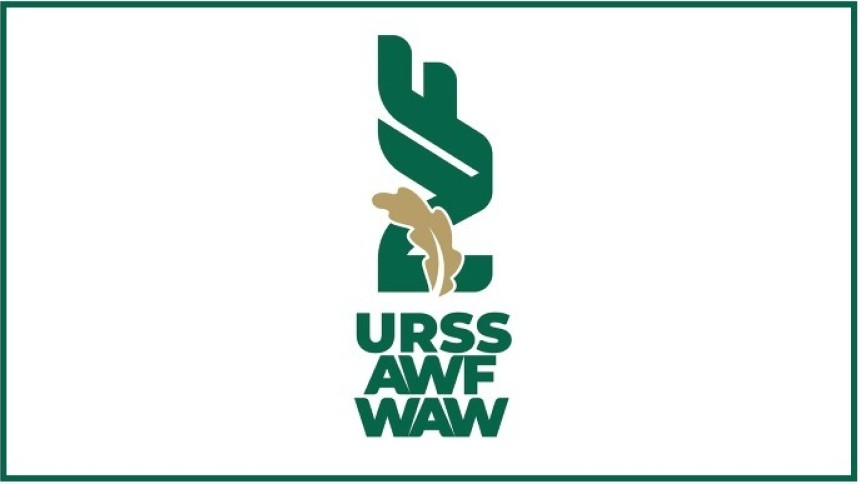 Logo Uczelnianej Rady Samorządu Studentów Akademii Wychowania Fizycznego w Warszawie.
