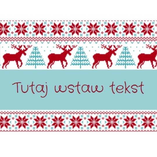 Szablon świątecznej etykiety adresowej z motywem świątecznego swetra