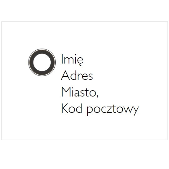 Szablon etykiety adresowej z kołem