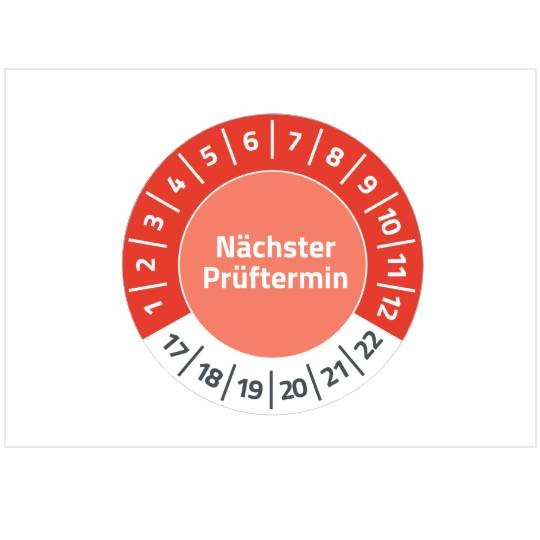 Szablon tabliczki inspekcyjnej z napisem z napisem Nachste