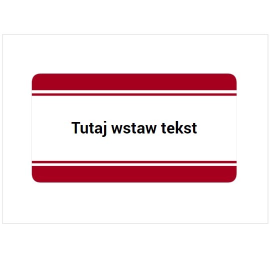 Szablon borodowo-białej etykiety ostrzegawczej
