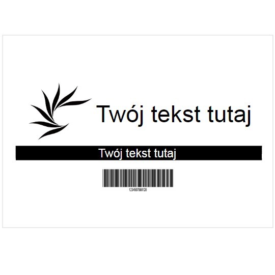 Szablon dla etykiet znamionowych z liściem