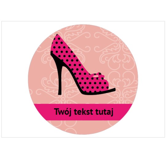 Szablon etykiety okrągłej z butem
