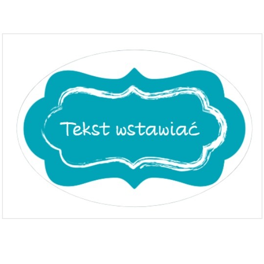 Szablon zdobnej etykiety owalnej