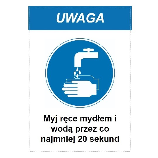 Szablon BHP myj ręce