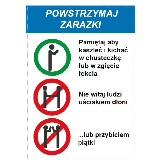 Szablon BHP instrukcja powstrzymaj zarazki