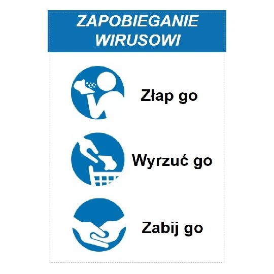 Szablon BHP infografika odnośnie zapobiegania covid19