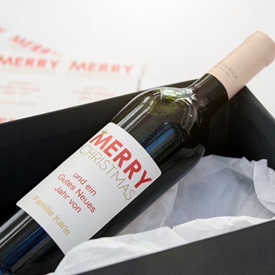 etykiety na świąteczne wino