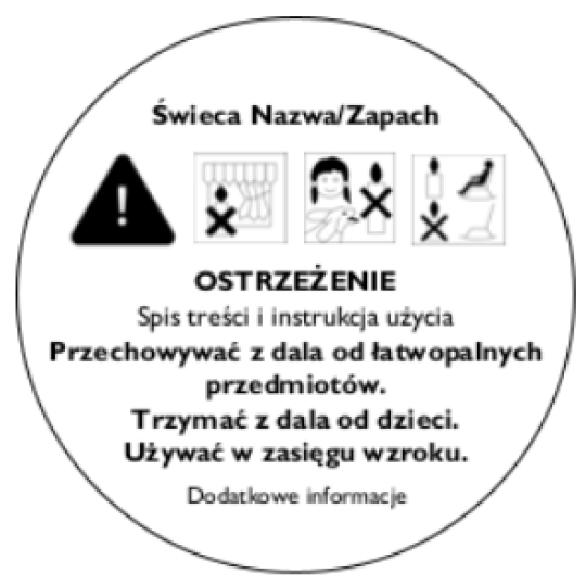 Szablon czarnobiałej etykiety CLP
