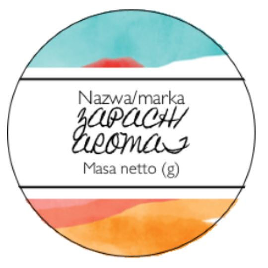 Szablon trójkolorowej etykiety na świece