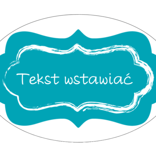 Szablon zdobnej turkusowej etykiety na przyprawy