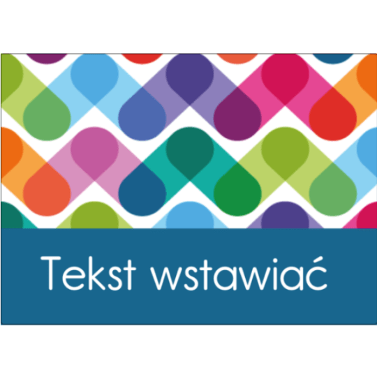 Kolorowy szablon na etykiety na paczki