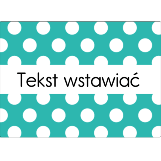 Szablon na etykiety na paczki w zielono-białe grochy