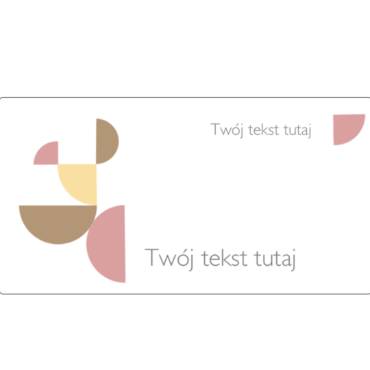 Szablon na etykiety na paczki z pastelowymi kształtami