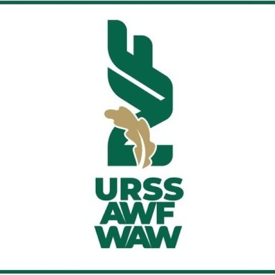 Logo Uczelnianej Rady Samorządu Studentów Akademii Wychowania Fizycznego w Warszawie.