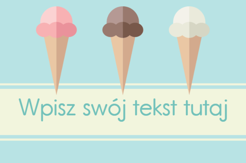 szablon etykiet na mrożonki z ikonkami lodów w wafelku