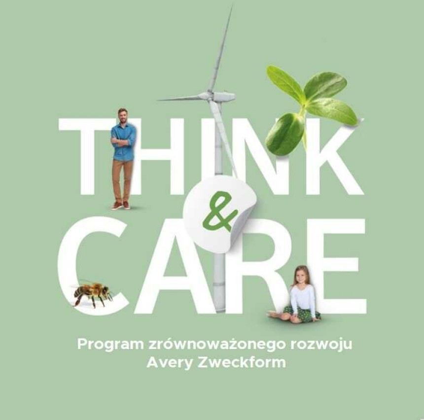 Kwadratowa grafika Think&Care