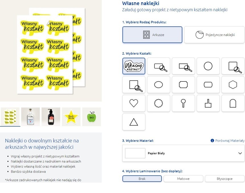 Wybór w konfiguratorze