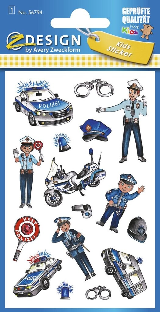 Naklejki Dla Dzieci Metaliczna Policja 56794 Avery Zweckform