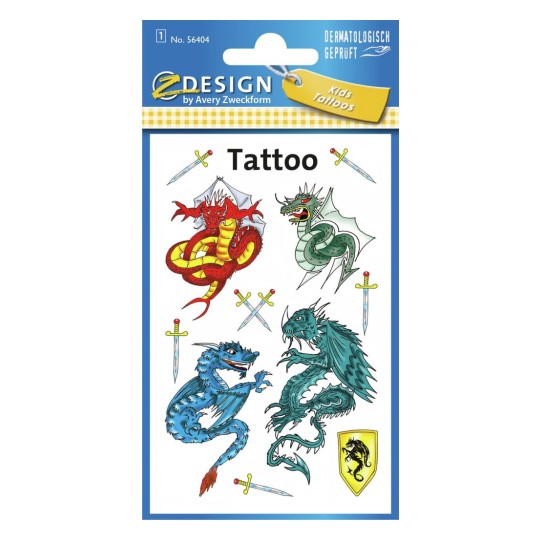 Tatuaze Dla Dzieci Smoki 56404 Avery Zweckform