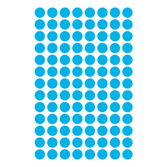Ilustracja pojedynczego arkusza, artykuł: 3011, punkty oznaczenia, format: ⌀ 8 mm, 104 punkty oznaczenia/arkusz?