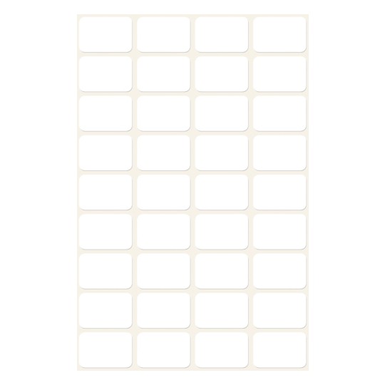 Rysunek pojedyńcza karta, artykuł: 3042, etykiety uniwersalne, format: 18 x 12 mm, 36 etykiet/arkusz?