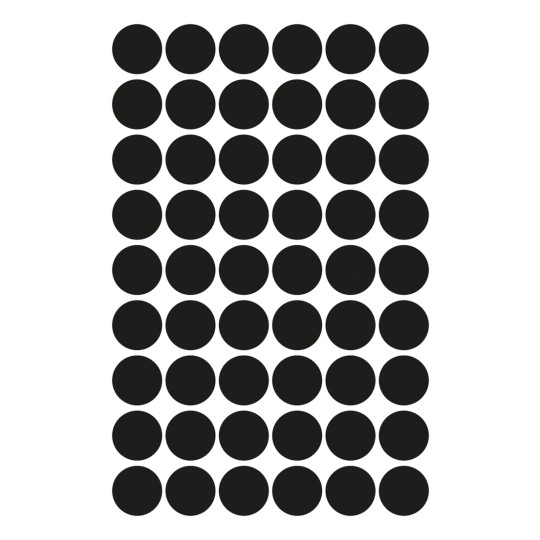 Ilustracja pojedynczego arkusza, artykuł: 3140, punkty oznaczające, format: ⌀ 12 mm, 54 punkty oznaczające/arkusz?