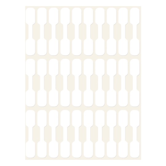 Ilustracja pojedynczego arkusza, artykuł: 3335, etykiety cenowe, format: 49 x 10 mm, 30 etykiet/arkusz.