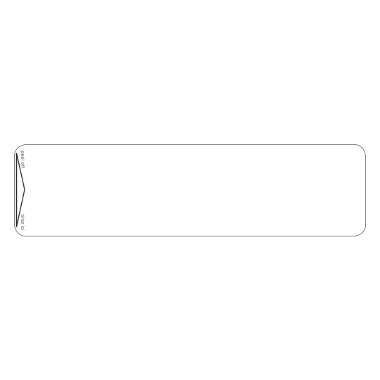 Rysunek wykroju pojedynczy arkusz A4, artykuł: 3436, etykiety frankujące, format: 157 x 41 mm, 900 etykiet/arkusz.