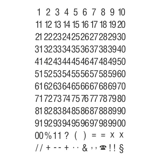 Ilustracja pojedynczego arkusza, Artykuł: 3721, Etykiety z liczbami, Format: 85 x 160 mm, 125 naklejek/arkusz?