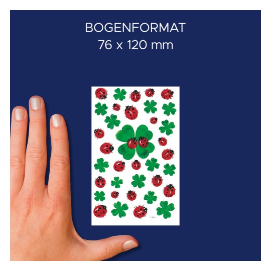 Porównanie rozmiaru z ręką, Artykuł: 4362, jeden arkusz naklejek dekoracyjnych, Format: 85 x 160 mm, Kolor: kolorowy?