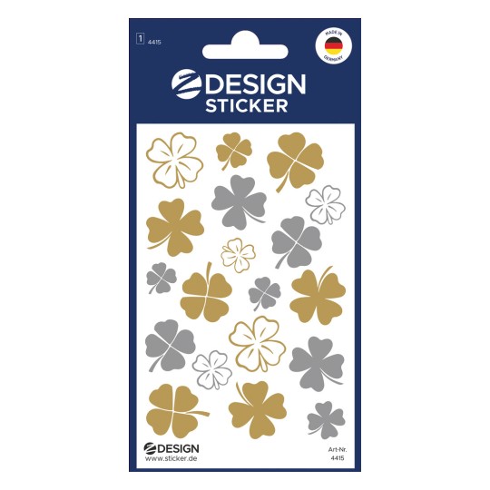 Opakowanie: Z-Design, Artykuł: 4415, Naklejki dekoracyjne, 85 x 160 mm, Małe opakowanie, 19 naklejek / 1 arkusz.