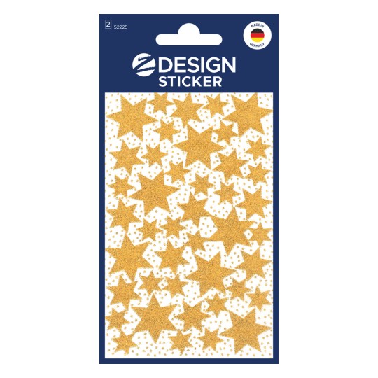 Obrazek opakowania: Z-Design, Artykuł: 52225, Naklejki świąteczne, 85 x 160 mm, Małe opakowanie, 86 naklejek / 2 arkusze.