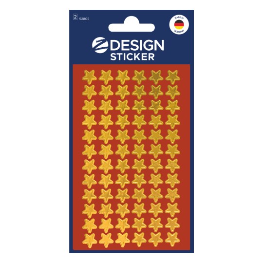 Obrazek opakowania: Z-Design, Artykuł: 52805, Naklejki świąteczne, 85 x 160 mm, Małe opakowanie, 144 naklejki / 2 arkusze.