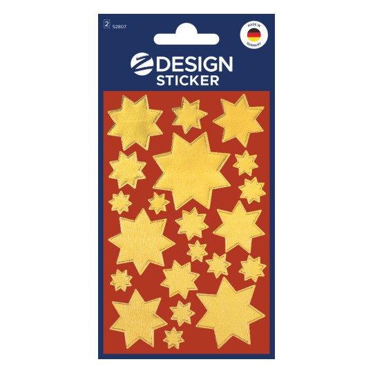 Opakowanie: Z-Design, artykuł: 52807, naklejki świąteczne, 85 x 160 mm, małe opakowanie, 42 naklejki / 2 arkusze