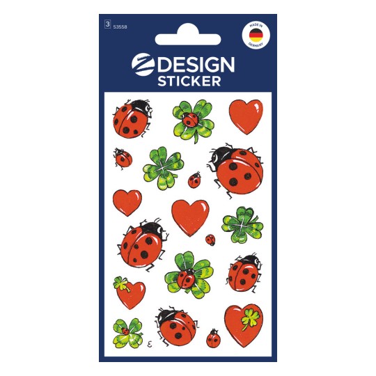 Opakowanie: Z-Design, Produkt: 53558, Naklejki dekoracyjne, 85 x 160 mm, Małe opakowanie, 108 naklejek / 3 arkusze.