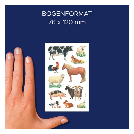 Porównanie rozmiaru z ręką, Artykuł: 53720, jeden arkusz naklejek dla dzieci, format: 85 x 160 mm, kolor: kolorowy?