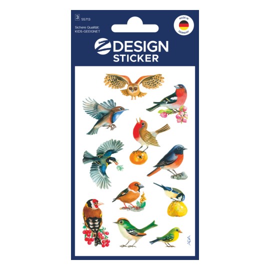 Obrazek opakowania: Z-Design, Artykuł: 55713, Naklejki dla dzieci, 85 x 160 mm, Małe opakowanie, 33 naklejki / 3 arkusze