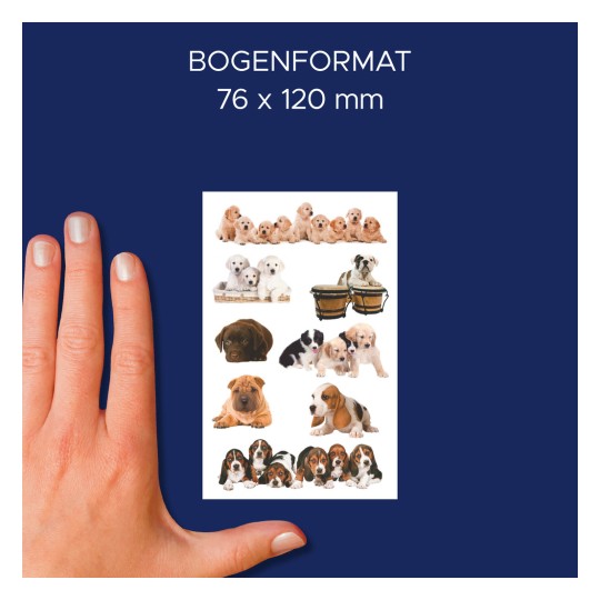 Porównanie wielkości z ręką, artykuł: 55972, jeden arkusz naklejek dla dzieci, format: 85 x 160 mm, kolor: kolorowy.