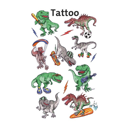 Ilustracja pojedynczy arkusz, Artykuł: 56772, Tatuaże dla dzieci, Format: 85 x 160 mm, 9 tatuaży/arkusz?