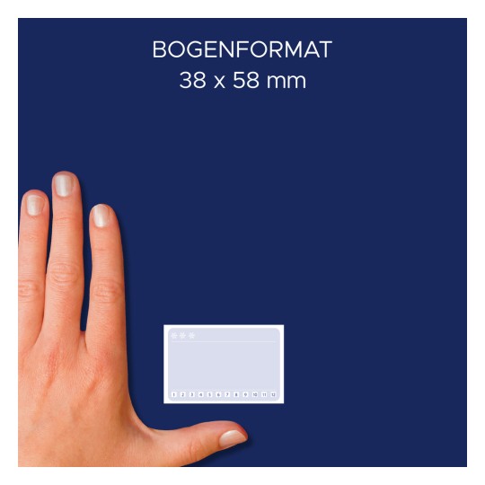 Porównanie wielkości z dłonią, artykuł: 56822, jeden arkusz etykiet mrożonek, format: 58 x 38 mm, kolor: kolorowy?
