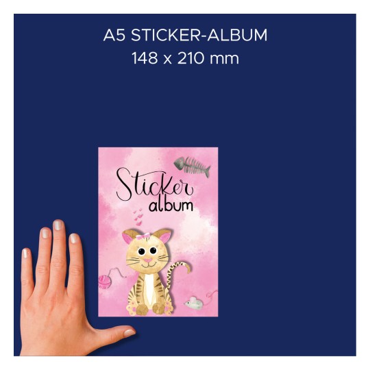 Porównanie wielkości z ręką, artykuł: 57794, jeden arkusz dziecięcego albumu na naklejki, format: 148 x 210 mm, kolor: biały?