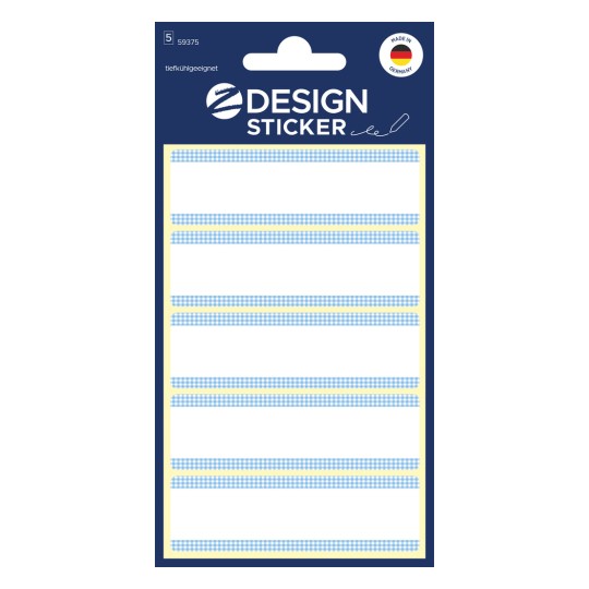 Opakowanie: Z-Design, Artykuł: 59375, Etykiety do mrożonek, 86 x 32 mm, Małe opakowanie, 25 etykiet / 5 arkuszy