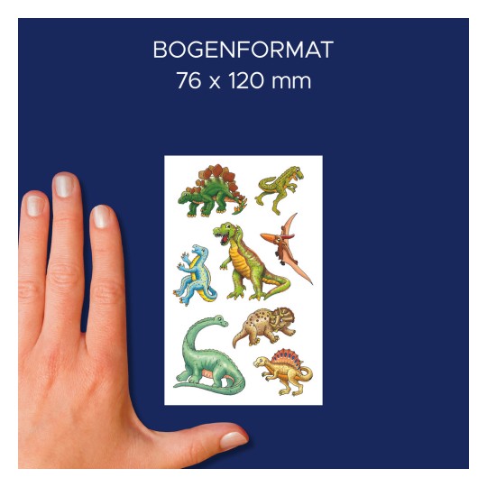 Porównanie wielkości z ręką, Artykuł: 59991, zestaw naklejek, Format: 130 x 183 x 5 mm, Kolor: kolorowy.