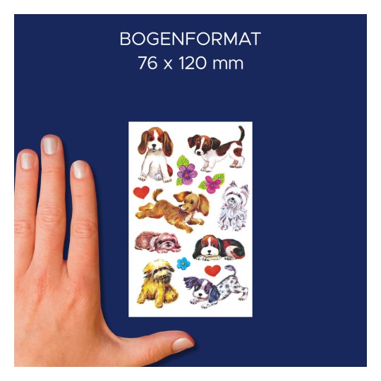 Porównanie wielkości z ręką, Artykuł: 59992, jeden arkusz zestawu naklejek, format: 130 x 183 x 5 mm, kolor: kolorowy.