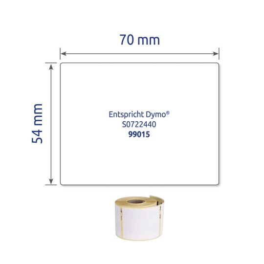 Pojedynczy obraz etykiety, artykuł: AS0722440, etykiety na rolce, format: 54 x 70 mm, 320 etykiet/rolka.