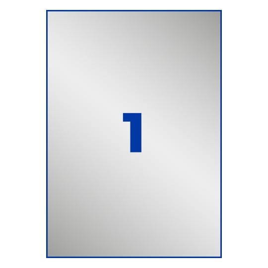 Rysunek wykrojnika, pojedynczy arkusz A4, artykuł: L6013-8, etykiety znamionowe, format: 210 x 297 mm, 1 etykieta/arkusz?