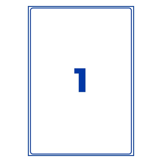 Rysunek wykroju pojedynczy arkusz A4, artykuł: L7167B-100, etykiety wysyłkowe, format: 199,6 x 289,1 mm, 1 etykieta/arkusz?