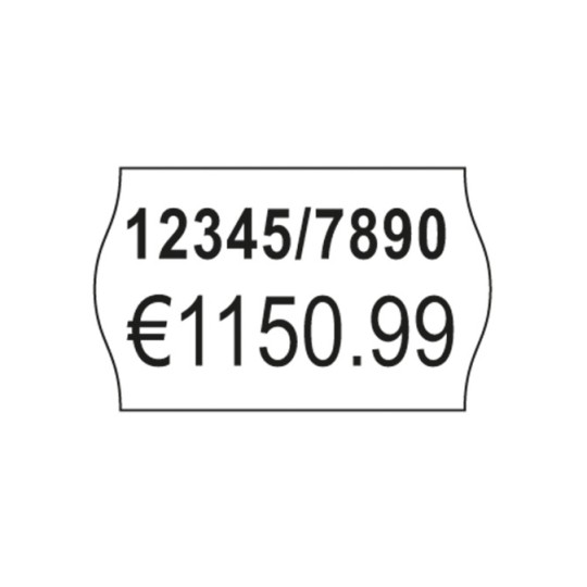 Pojedynczy obraz etykiety, artykuł: PLR1626, Etykietki do metkownicy, 2-liniowe, format: 26 x 16 mm, 1.200 etykiet/rolka